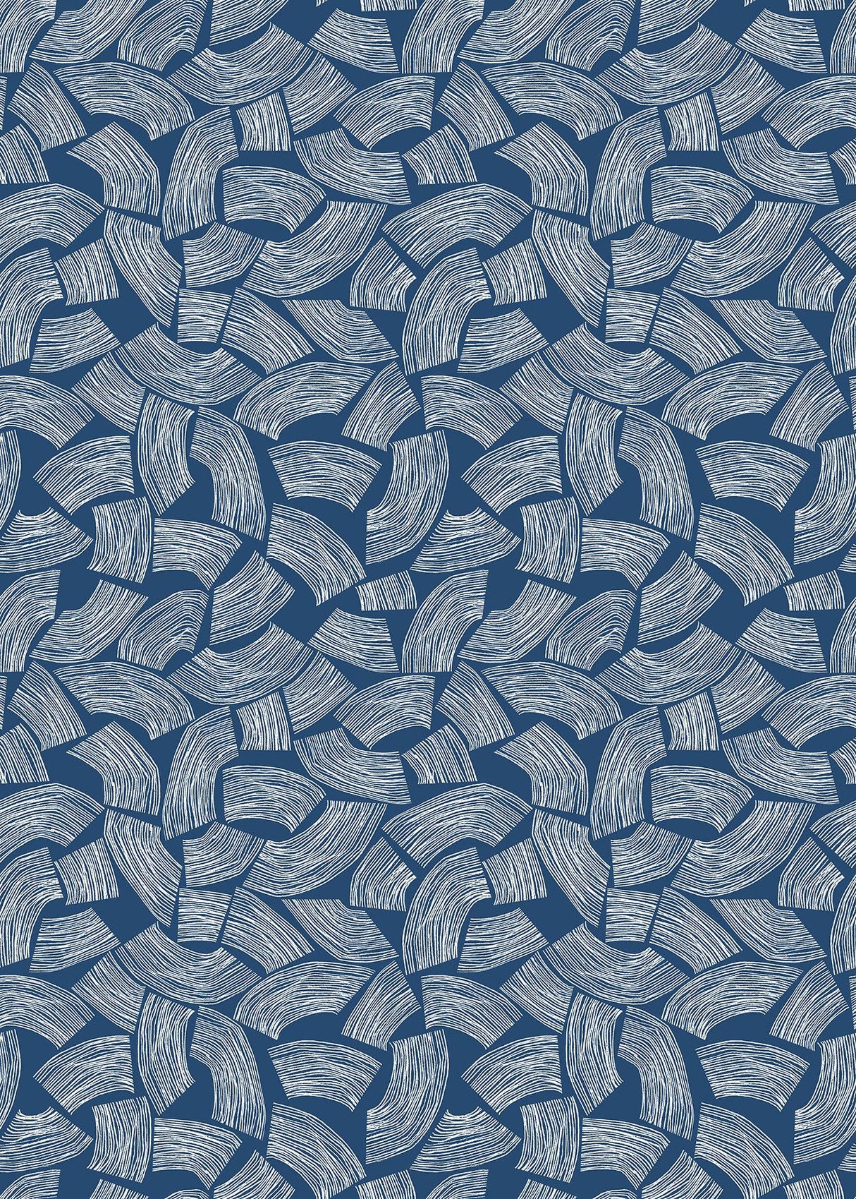 York Elements Indigo Scribbled Arches Wallpaper