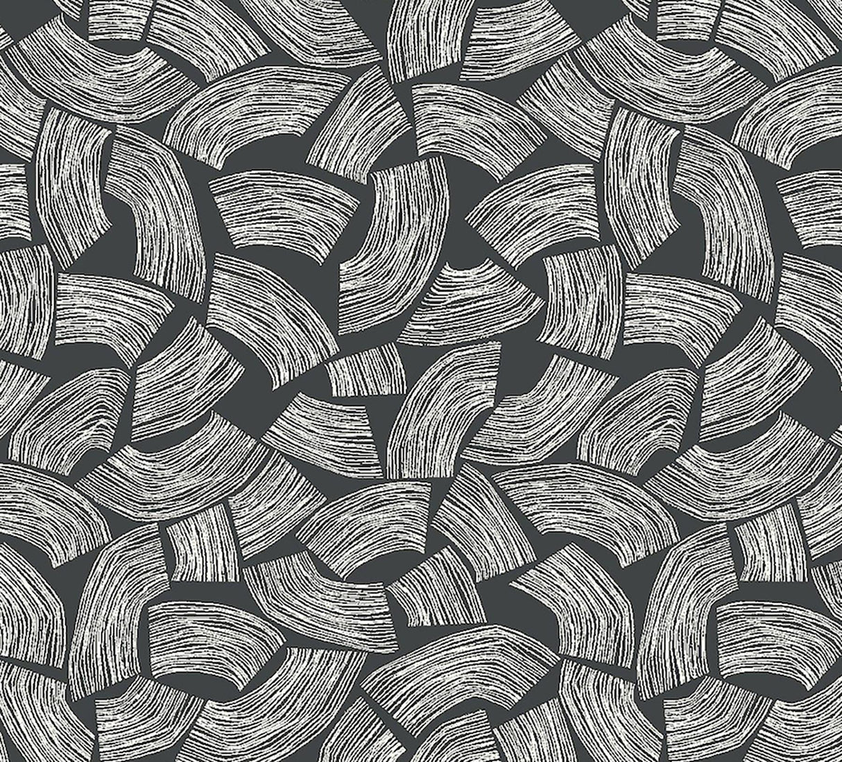 York Elements Black Scribbled Arches Wallpaper