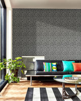 York Elements Black Scribbled Arches Wallpaper