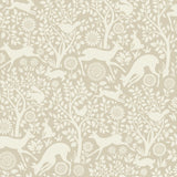 York Anahi Neutral Forest Fauna Wallpaper