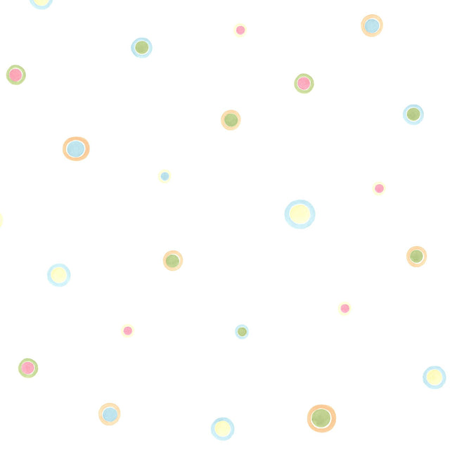 York Devin Aqua Bubble Dots Wallpaper