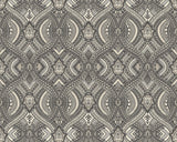 York Ogee Black Peel and Stick Wallpaper