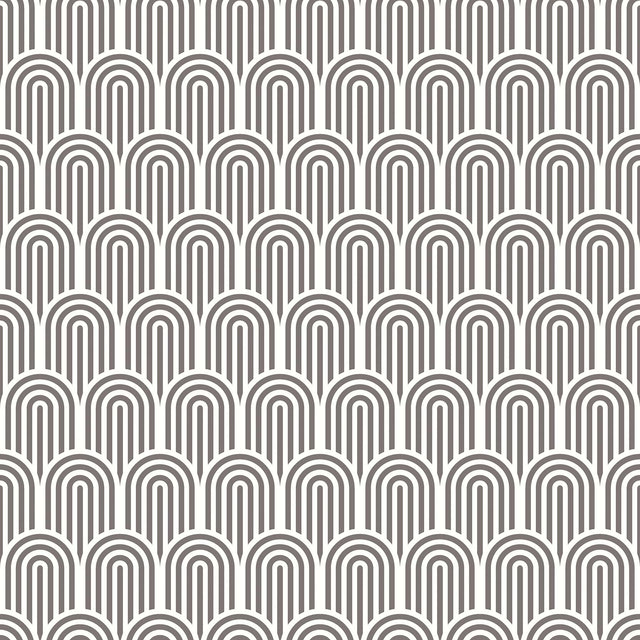 York Retro Arch Black Peel and Stick Wallpaper