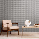 York Retro Arch Black Peel and Stick Wallpaper