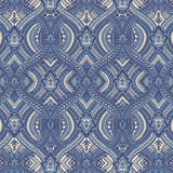 York Ogee Navy Blue Peel and Stick Wallpaper
