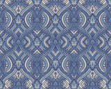 York Ogee Navy Blue Peel and Stick Wallpaper