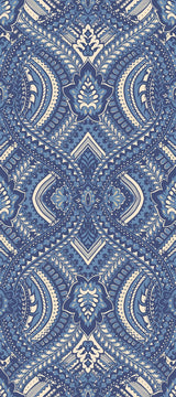 York Ogee Navy Blue Peel and Stick Wallpaper