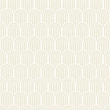 York Retro Arch Cream Peel and Stick Wallpaper