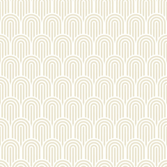 York Retro Arch Cream Peel and Stick Wallpaper