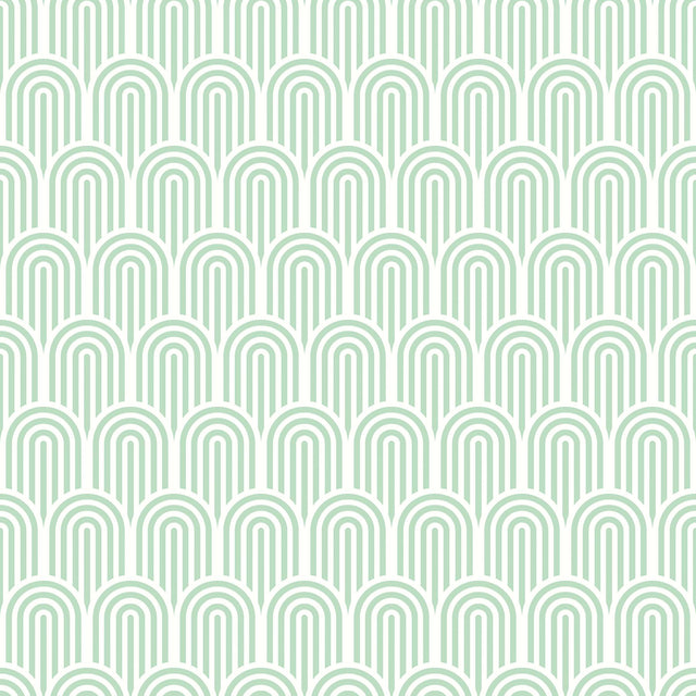 York Retro Arch Mint Green Peel and Stick Wallpaper