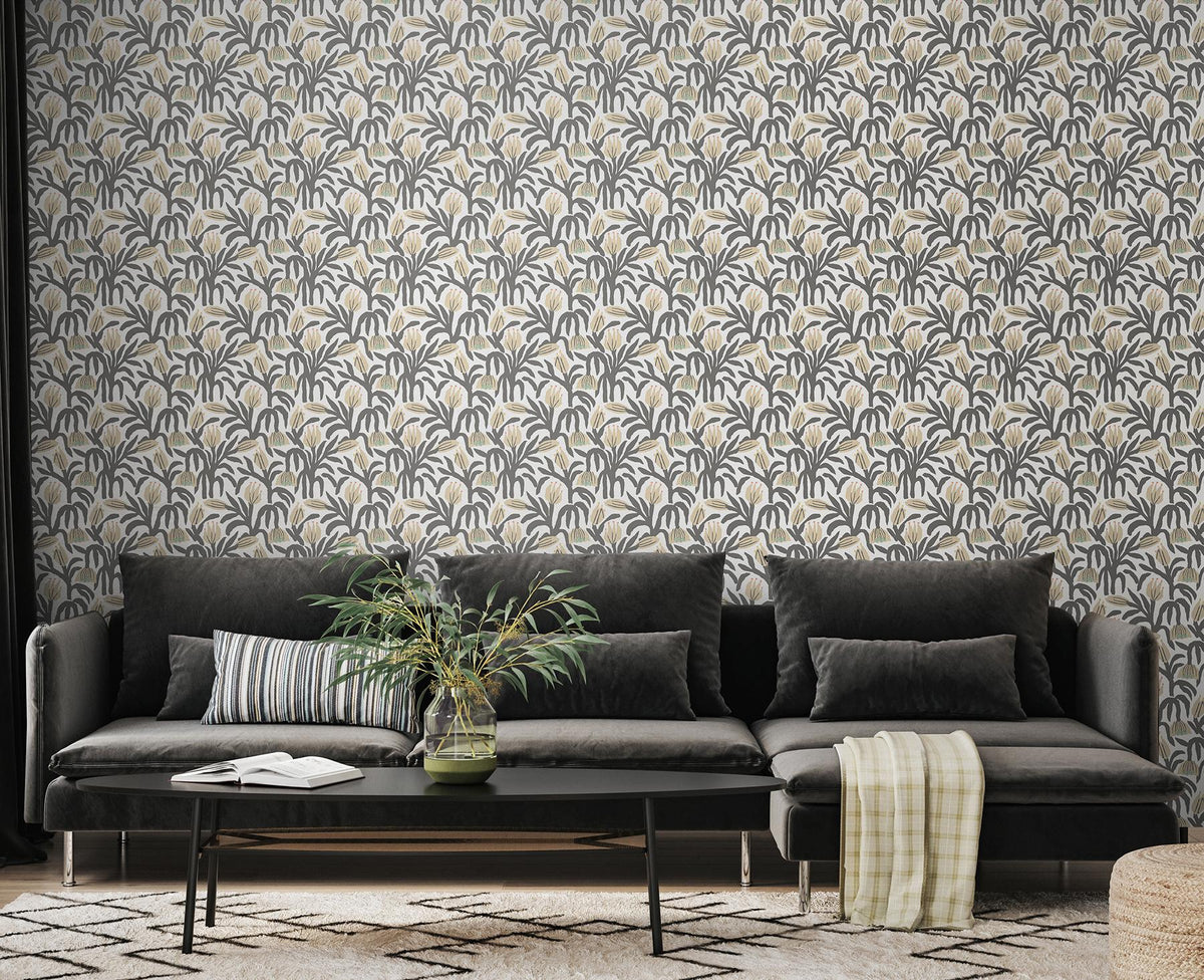 York Chunky Flower Black & White Peel and Stick Wallpaper
