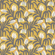 York Chunky Flower Mustard Peel and Stick Wallpaper