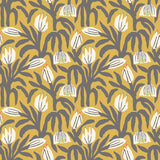 York Chunky Flower Mustard Peel and Stick Wallpaper
