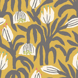 York Chunky Flower Mustard Peel and Stick Wallpaper