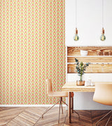 York Retro Flower Apricot Mix Peel and Stick Wallpaper