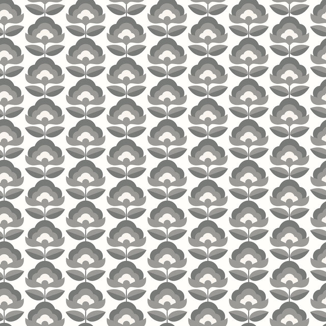 York Retro Flower Chalkboard Peel and Stick Wallpaper