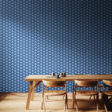 York Retro Flower Indigo Mix Peel and Stick Wallpaper
