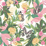 York Paradise Flamingo Peel and Stick Wallpaper