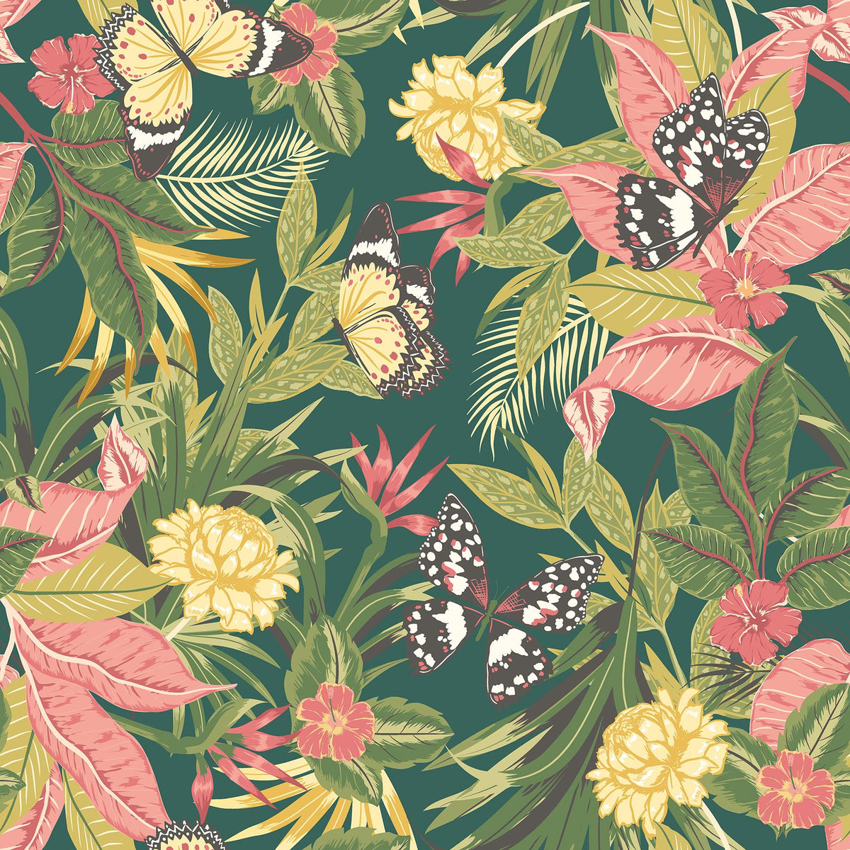 York Paradise Forest Mix Peel and Stick Wallpaper