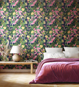 York Paradise Indigo & Pink Peel and Stick Wallpaper