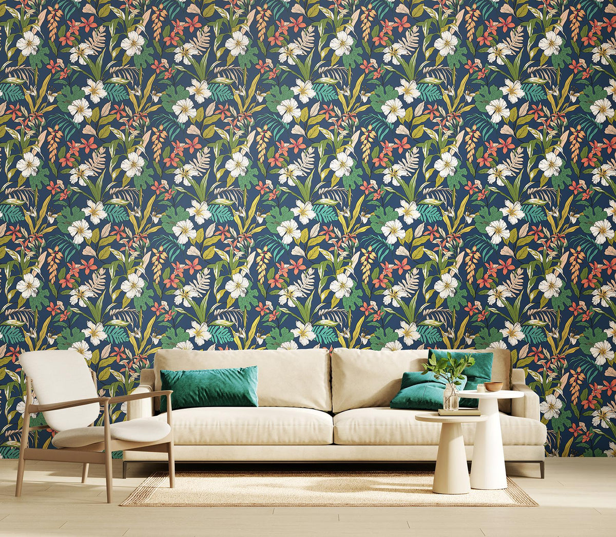 York Oasis Navy Twist Peel and Stick Wallpaper