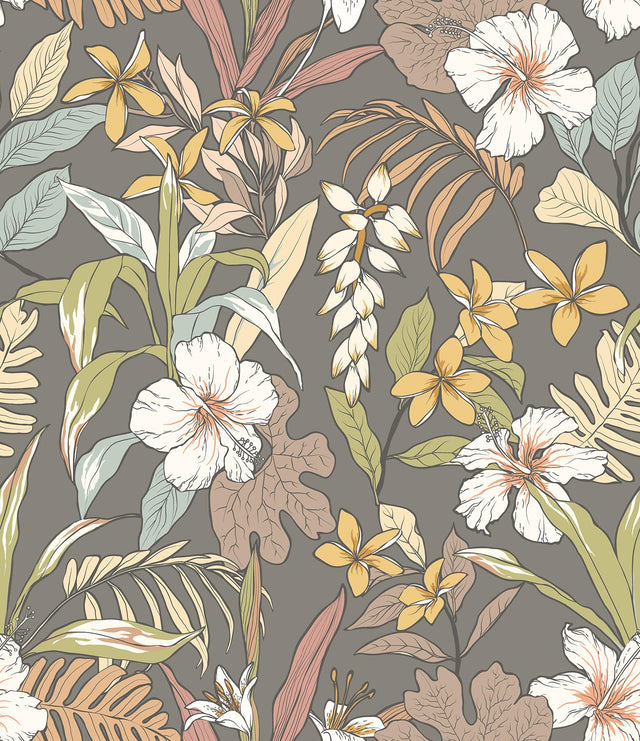 York Oasis Mink & Sage Peel and Stick Wallpaper