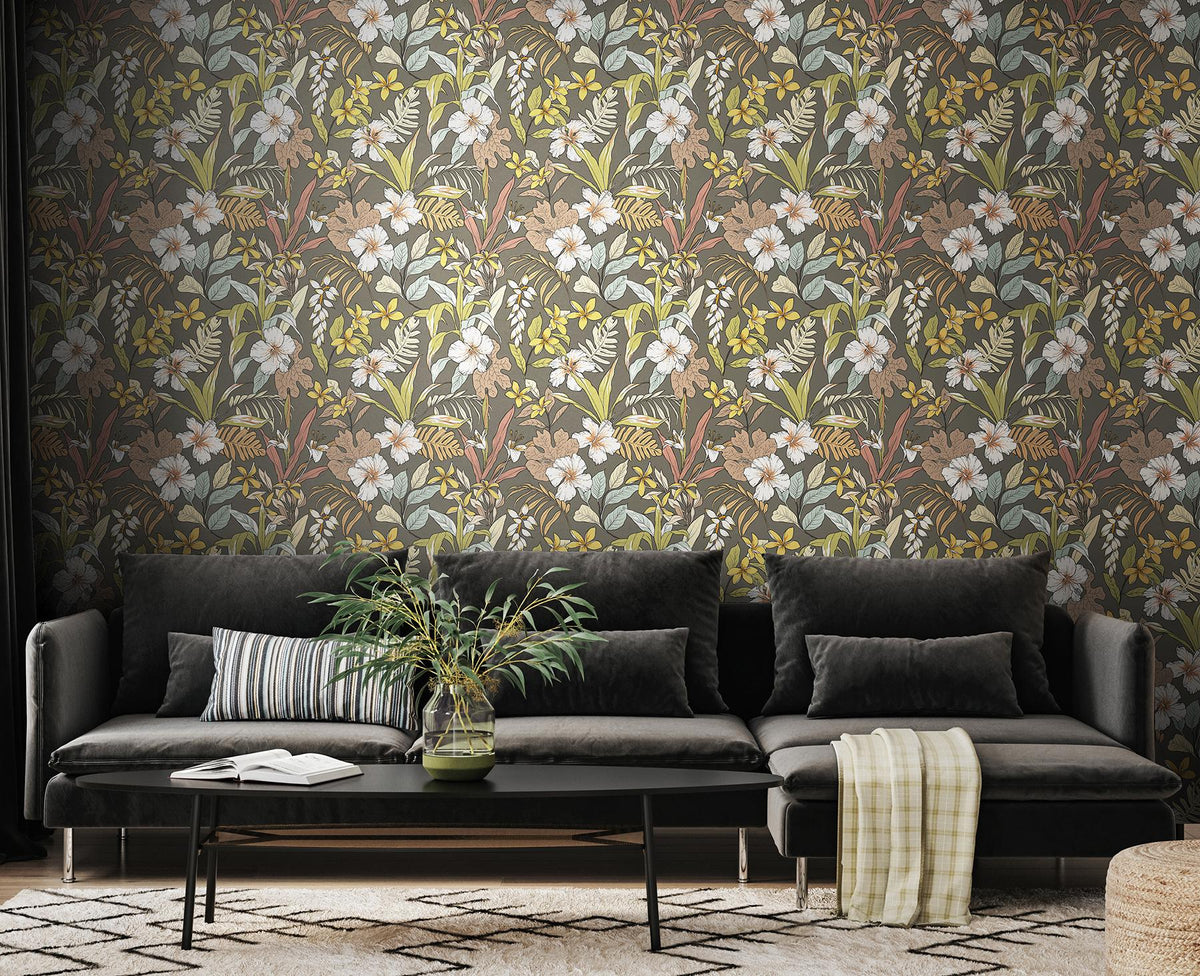 York Oasis Mink & Sage Peel and Stick Wallpaper