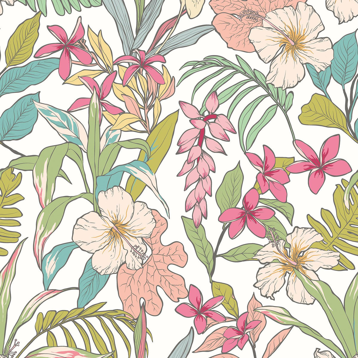 York Oasis Apple & Rose Peel and Stick Wallpaper