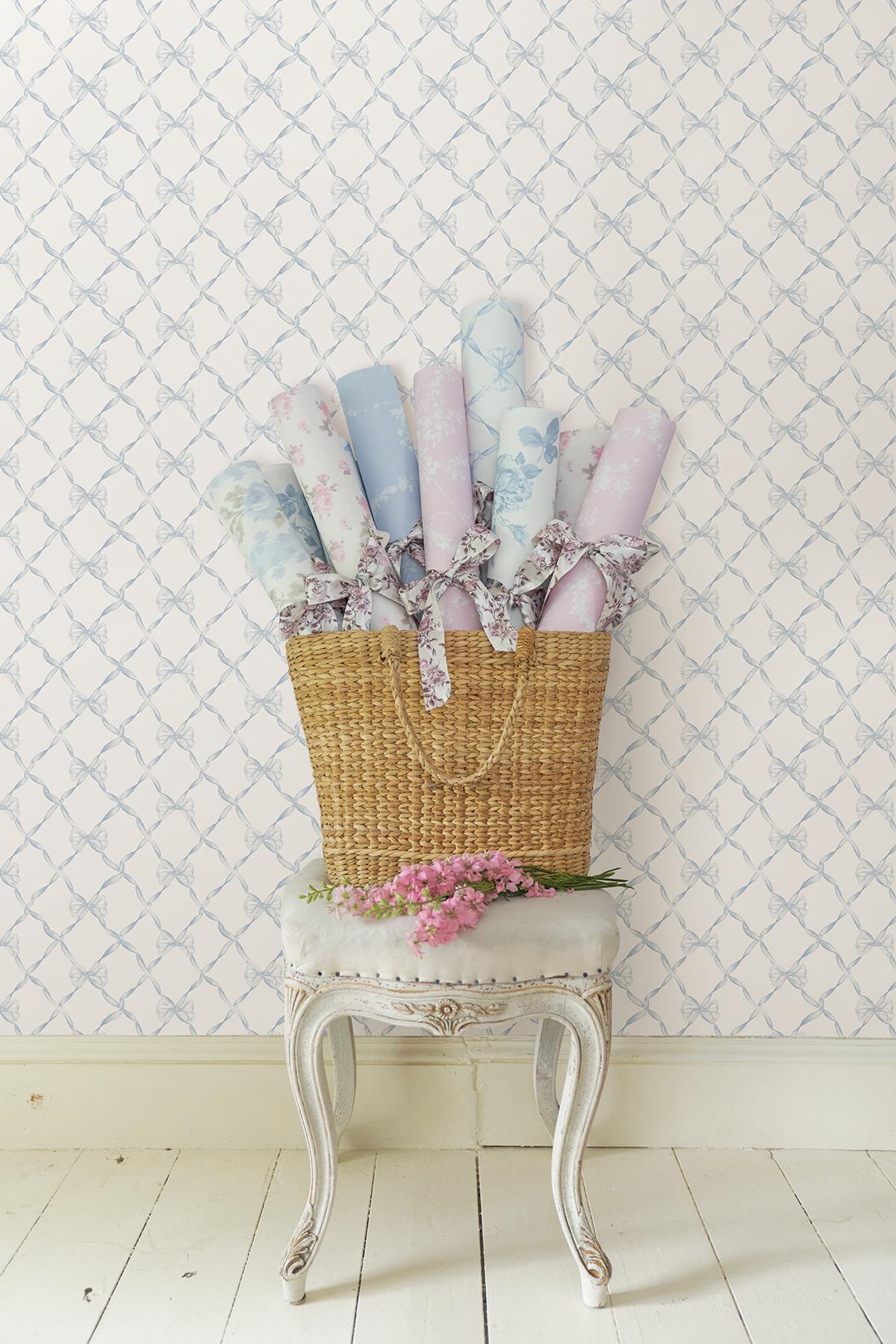 York Baby Bow Dreamy Sky Peel & Stick Wallpaper