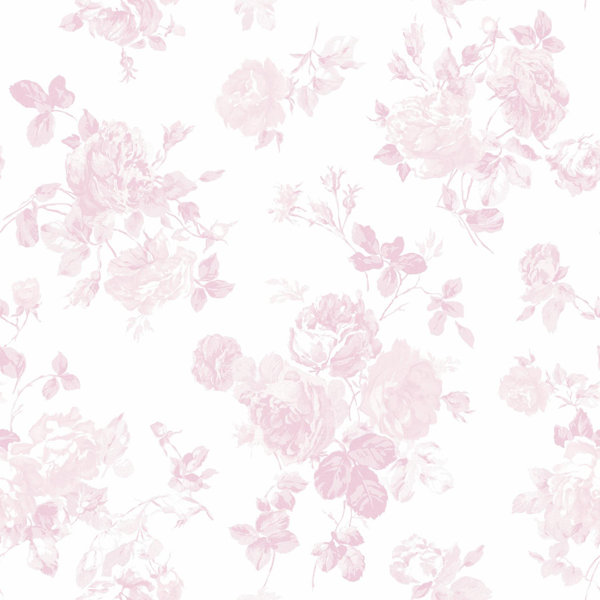 York Everblooming Rosettes Faded Primrose Peel & Stick Wallpaper