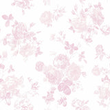 York Everblooming Rosettes Faded Primrose Peel & Stick Wallpaper