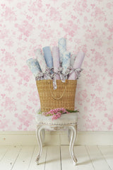 York Everblooming Rosettes Faded Primrose Peel & Stick Wallpaper