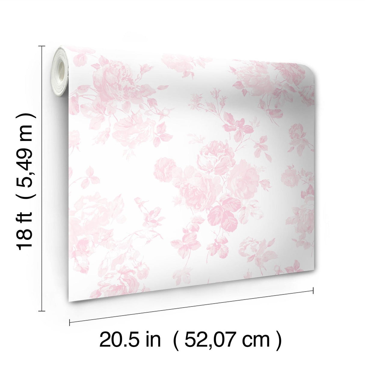 York Everblooming Rosettes Faded Primrose Peel & Stick Wallpaper