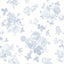York Everblooming Rosettes Blue Bella Ribbon Peel & Stick Wallpaper