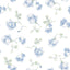 York French Blue Ribbon Rosa Peel & Stick Wallpaper