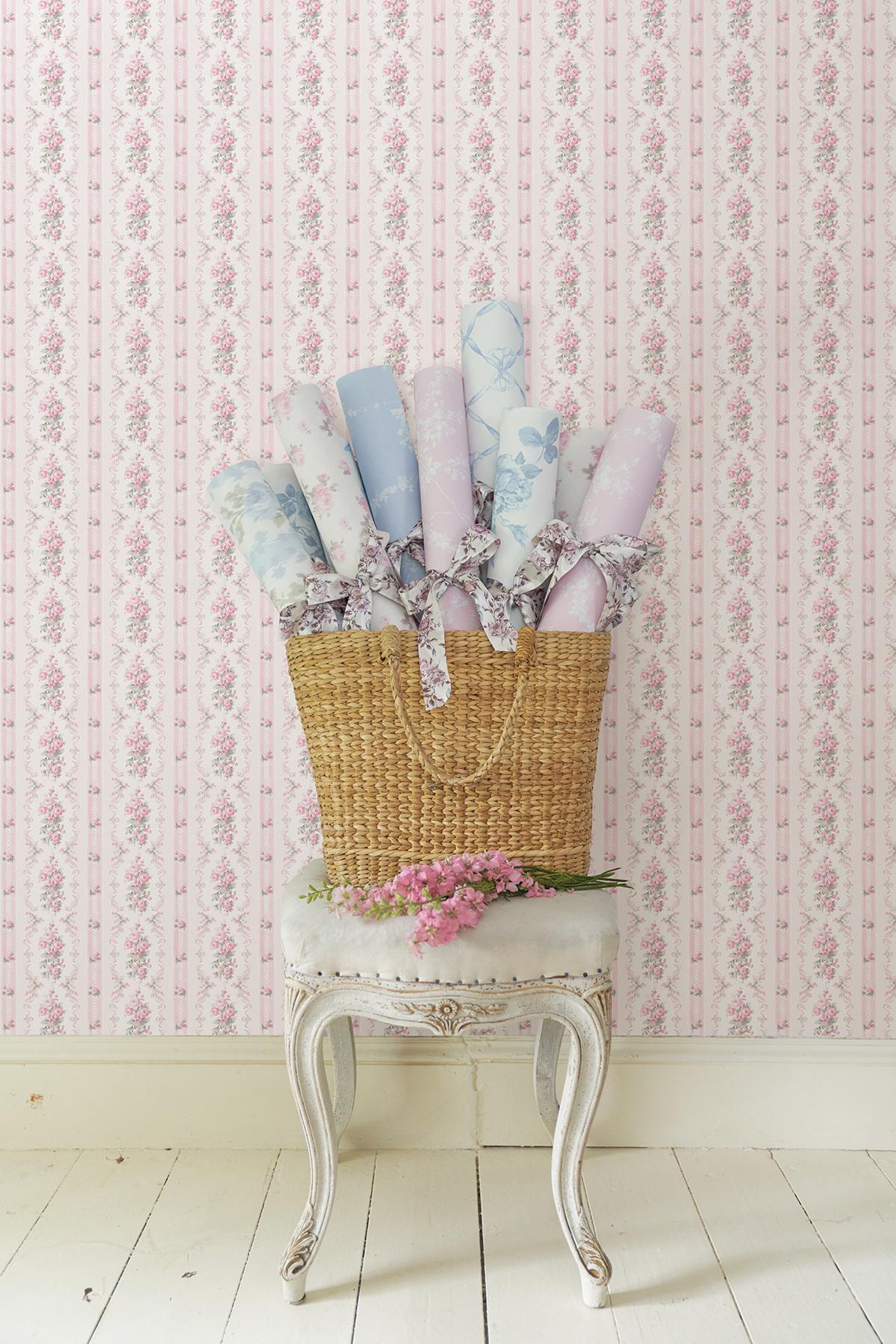 York Pink Parfait Dreamy Days Peel & Stick Wallpaper