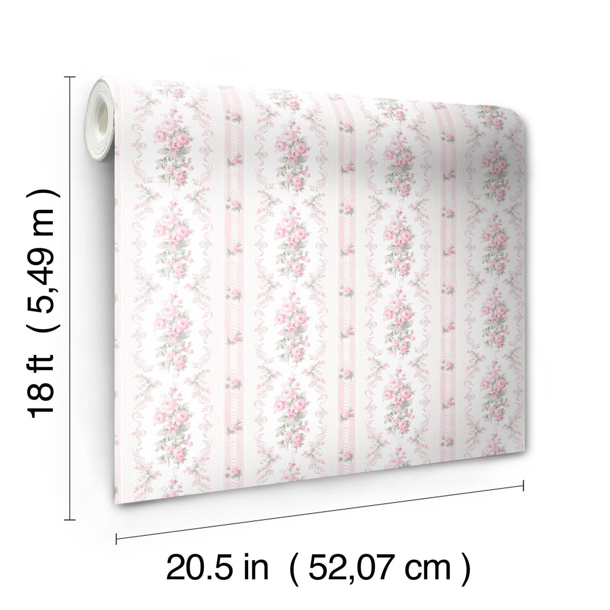 York Pink Parfait Dreamy Days Peel & Stick Wallpaper