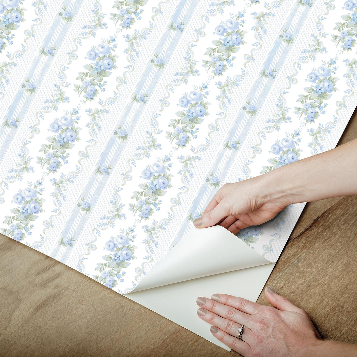 York Sweet Blue Dreamy Days Peel & Stick Wallpaper