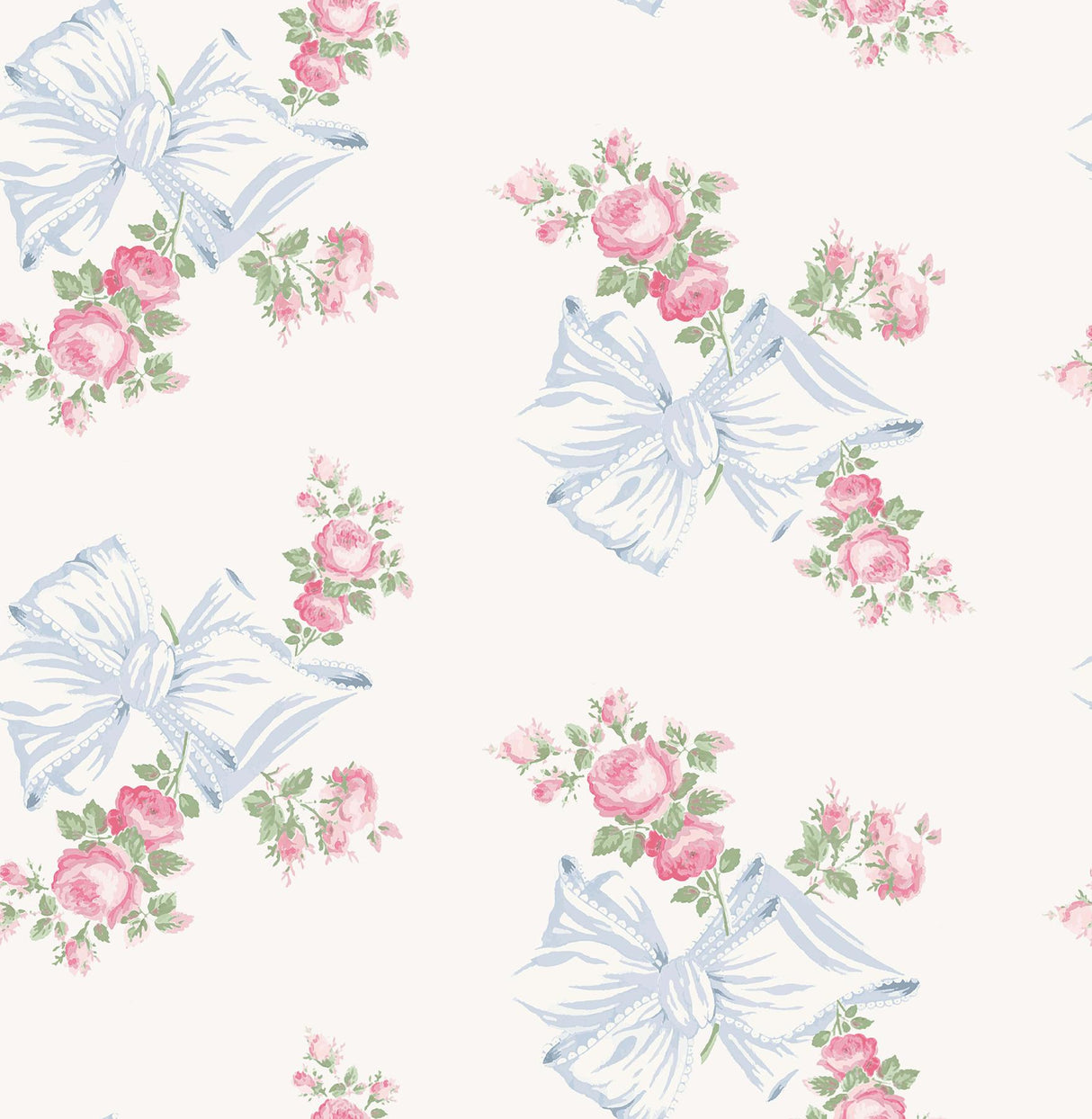 York Rosa Beaux Pastel Blue Peel & Stick Wallpaper
