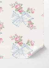 York Rosa Beaux Pastel Blue Peel & Stick Wallpaper