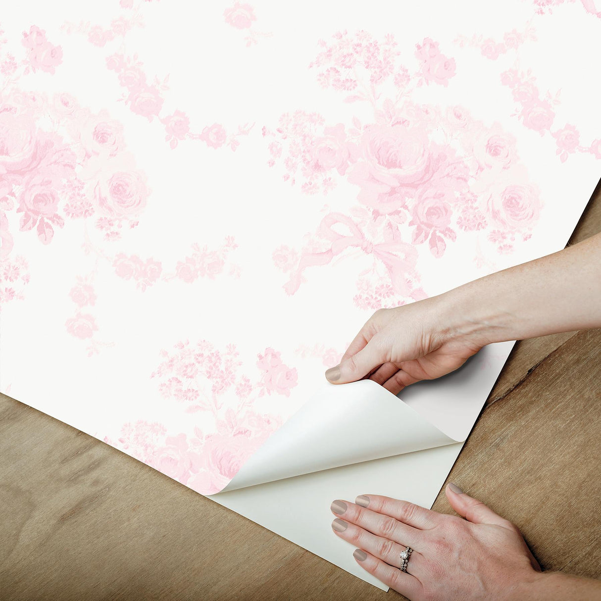 York Champagne Harbor Pink Dream Peel & Stick Wallpaper