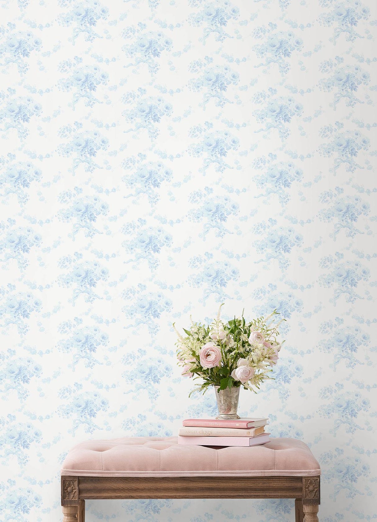 York Champagne Harbor Powdered Blue Peel & Stick Wallpaper