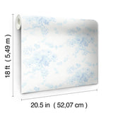 York Champagne Harbor Powdered Blue Peel & Stick Wallpaper