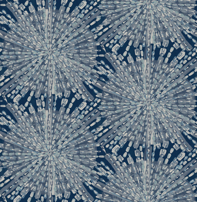 York Navy Sunburst Peel & Stick Wallpaper