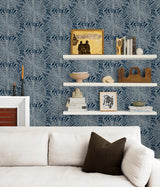 York Navy Sunburst Peel & Stick Wallpaper