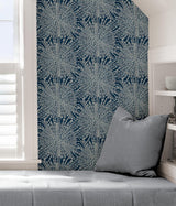 York Navy Sunburst Peel & Stick Wallpaper