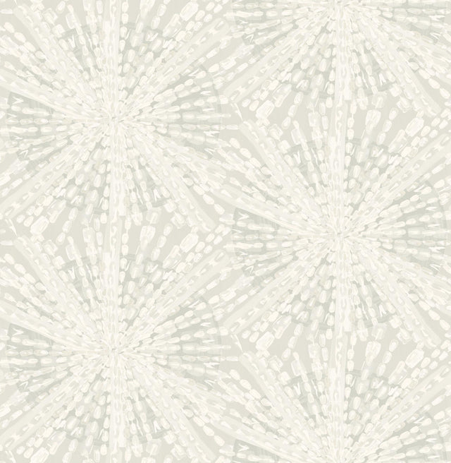 York Silver Sunburst Peel & Stick Wallpaper