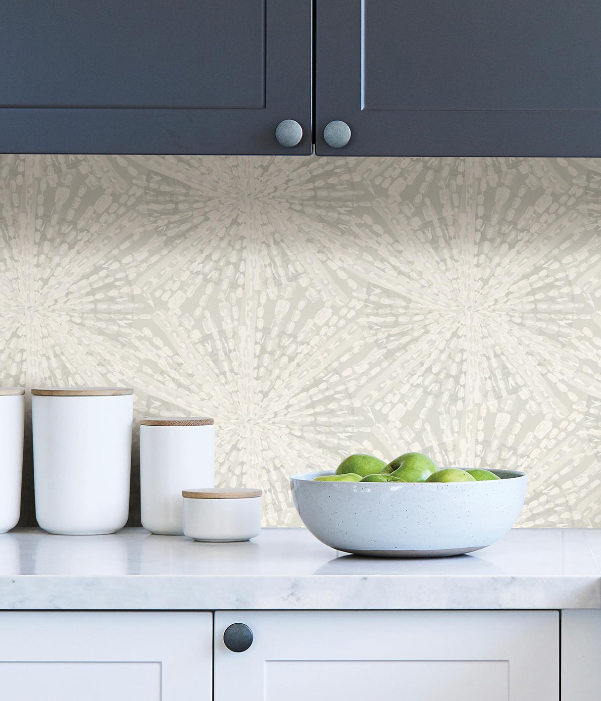 York Silver Sunburst Peel & Stick Wallpaper