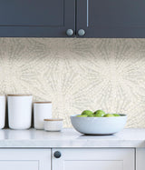 York Silver Sunburst Peel & Stick Wallpaper
