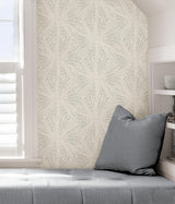 York Silver Sunburst Peel & Stick Wallpaper